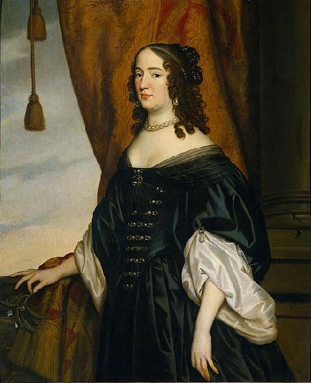 Gerard van Honthorst Amalia van Solms (1602-75). oil painting image